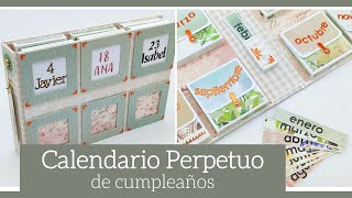 CALENDARIO PERPETUO DE CUMPLEAÑOS  TUTORIAL  LLUNA NOVA SCRAP [upl. by Bonnie266]