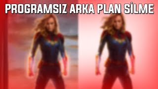 PROGRAMSIZ FOTOĞRAF ARKA PLAN SİLME  2024 [upl. by Anaeco]