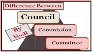 L102 Difference between Council Committee and Commission  Polity by Laxmikanth for UPSC By VeeR [upl. by Ramiah]