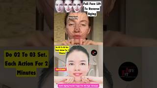 Full Face Lift To Reverse Aging  AntiAging Yoga yoga facial facelift botox wrinkles shorts [upl. by Aivartal456]