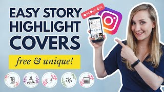 How to Create CUSTOM Instagram Highlight Covers  FREE amp SUPER EASY [upl. by Emmalyn]