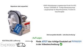 Ablaufpumpe wechseln AEG 132069901 Pumpe Waschmaschine Pumpe Trockner Pumpe Geschirrspüler wechseln [upl. by Dorene]