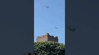 Biden’s Chinooks over 🇮🇪Dublin ☘️usairforce chinook chinookhelicopter biden trump maga [upl. by Yvi856]