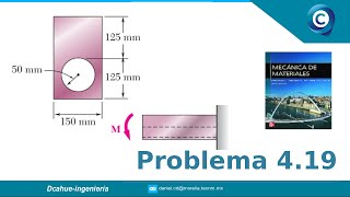 FLEXIÓN PURA  MECÁNICA DE MATERIALES MATERIALES  BEER AND JOHNSTON  EJERCICIO 419 [upl. by Zingale]