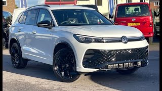 Brand New Volkswagen Tiguan RLine 15 TSI 197kWh 204PS in Pure White  Wrexham Volkswagen [upl. by Nitsirk]