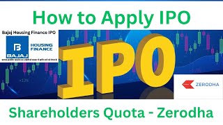 How to Apply For IPO in Shareholder Quota From Zerodha  UPI Method  NTPC Green Energy IPO [upl. by Nosyd]