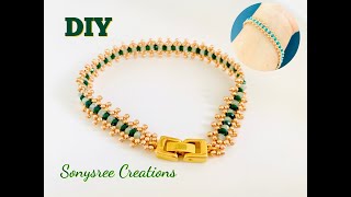 DIY Tennis Bracelet  Beaded Bracelet  Super Easy Tutorial [upl. by Woolley571]