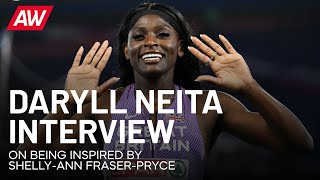 Daryll Neita on how ShellyAnn FraserPryce inspired her into track and field [upl. by Ecadnac]