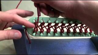 Loom Knitting Stockinette Stitch [upl. by Fernanda]