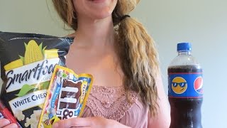 ASMR Eating Popcorn  Twizzlers  MampMs and Drinking Cherry Pepsi [upl. by Malchy276]