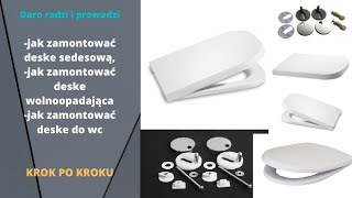 montaż deski do wc Jak zamontować deskę sedesową wolnoopadającą krok po kroku [upl. by Casilda]