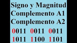 Representación de números enteros signados mediante los convenios SyM CA1 y CA2 [upl. by Antoinette627]