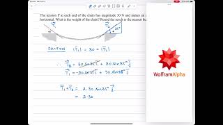 Finding the Weight of the Chain using Tension Vector [upl. by Baum]