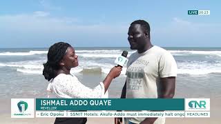 Eid Holiday Celebrations Ghanaians celebrate festivity at the beach amid economic concerns [upl. by Ahsauqram237]