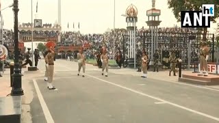 Watch Beating retreat ceremony at AttariWagah border on Iday eve [upl. by Feld198]