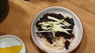 Jajangmyeon  Korean Black Bean Sauce Noodles  Recipe  ASMR [upl. by Ennaul473]