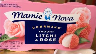 Yaourt Mamie Nova Litchi amp Rose  Produit Français [upl. by Urbanus407]