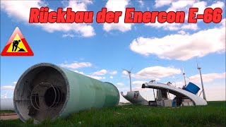 Repowering im Windpark Feldheim Enercon E66 Windkrfaftanlagen werden zerkleinert 020508052024 [upl. by Helse]