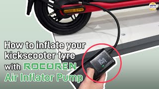 How to inflate your eScooter tyre  the EASY WAY [upl. by Ayetal]