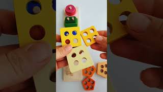 Learn Shapes with Blocks learnshapes funlearning toys [upl. by Nevarc]