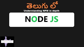 Live Session What is NPM A Beginners Guide  NPM Introduction in Telugu [upl. by Oira]