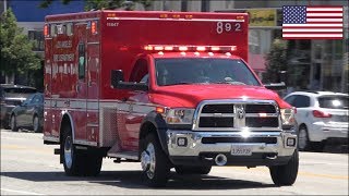 LAFD Rescue Ambulance SCREAMING mechanical siren and blasting horn [upl. by Nodal]