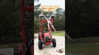 Tractor  Winch  golfball  time  my favorite way to skin a deer deerhunting homestead diy [upl. by Tnomel432]