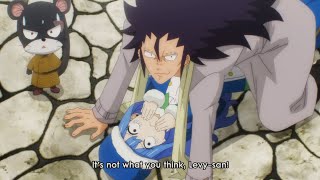 Gajeel falls on Juvia amp Levy witnesses it [upl. by Doi321]