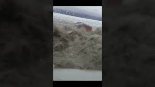 Footage of Greenland Tsunami Wave impact Greenlands 2017 Tsunami earthquake tsunami greenland [upl. by Wadsworth533]