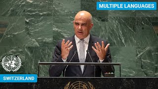 🇨🇭 Switzerland  President Addresses United Nations General Debate 78th Session  UNGA [upl. by Bouldon]