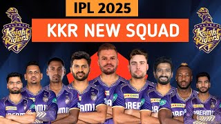 IPL2025  Kkr New Squad 2025 Kolkata Knights riders Full Squad 2025  kkr 2025 new squad [upl. by Yknip272]