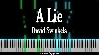 A Lie  David Swinkels  Piano Tutorial [upl. by Inod]