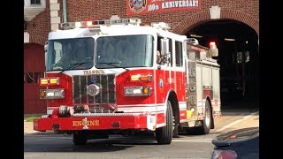 Teaneck Fire Engine 1 amp Tower Ladder 2 Responding MASSIVE AIR HORN TRAIN HORN QSIREN [upl. by Kerry415]