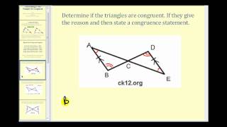 Determining If Two Triangles are Congruent [upl. by Macrae]