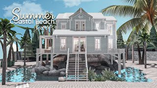 BLOXBURG Summer Coastal Beach House  speedbuild 🌊 [upl. by Noxid433]