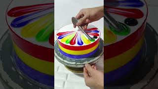 Multi Colour Cake Design  Cake Recipe shorts youtubeshorts viralvideo video [upl. by Leckie933]