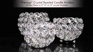 Prestige Beaded Crystals Candle Holders  ShopWildThings [upl. by Venezia25]