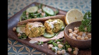 Baked Falafel with sweet potato flatbread  vegan amp glutenfree [upl. by Broome768]