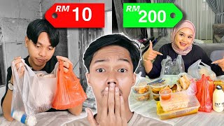 BORONG SEMUA MAKANAN BAZAR RAMADHAN MURAH VS MAHAL [upl. by Ailegna511]