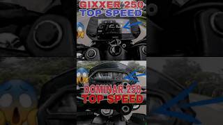 Suzuki Gixxer 250 VS Dominar 250 Top speed 🥵🔥 motos viral shorts moteros gixxer250 dominar250 [upl. by Nitsugua632]