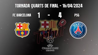 Barça 1  4 PSG Tornada quarts de final Champions League 20232024 [upl. by Bortz]