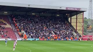 “WHEN I SEE YOU OLDHAM”  Oldham Athletic Fans After Their 92ND MINUTE EQUALISER AWAY TO BRADFORD [upl. by Monia]