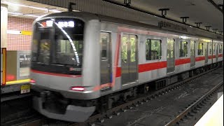 【4K】新富町駅にて 東京メトロ有楽町線西武6000系・6050系・東武9050系・50070系・東急5050系4000番台・東京メトロ10000系・7000系 [upl. by Nylarad351]