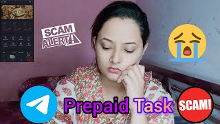 Telegram Prepaid Task Scam‼️🚨Money Fraud😭sizzlingqueenfarhin telegramscam [upl. by Ydieh]