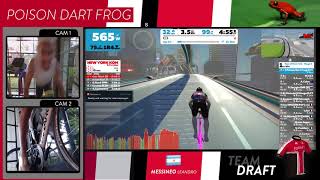 Zwift KOM NY Climb Reverse  Tour of New York  Stage 3  Leandro Messineo POSION DART FROG [upl. by Shiekh597]