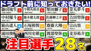 知っておきたい2024年ドラフト注目選手28人を紹介！ [upl. by Jarrid]