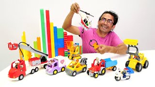 Lego Duplo ve Brio oyuncakları Araçlarının şoförlerini öğreniyoruz Okul öncesi eğitici video [upl. by Pierro361]