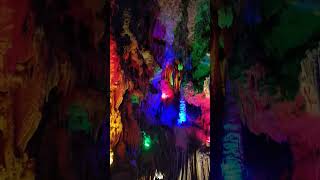 Inside Meramec Caverns Stanton Missouri nature adventure stalactites patriotic rockformation [upl. by Lust]