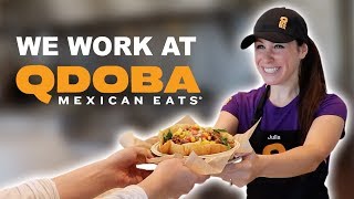 WE WORK AT QDOBA FOR 1 DAY [upl. by Yelsek]