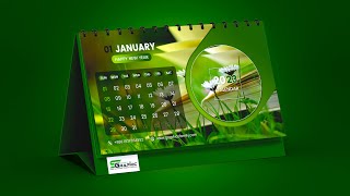 How to Design Professsional Desk Calendar in Photoshop CC [upl. by Irac152]